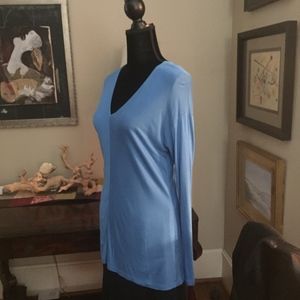 Clean Line Vince Turquoise Knit Long Sleeve Top S!